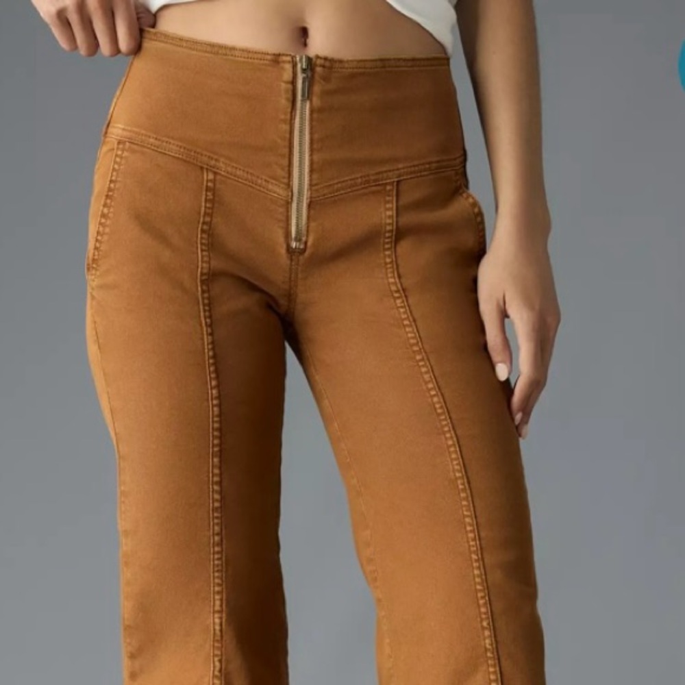 Pilcro Mid-Rise Crop Flare Pants